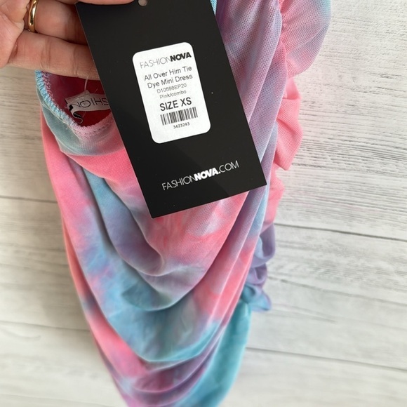 Fashion Nova Open Back Tie Dye Mini Dress | SIZE XS - Picture 9 of 9